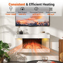 18/36 Inch 3-Sided Wall Mounted Electric Fireplace with 32/50 Inch Wide Floating Mantle by LJGDeals