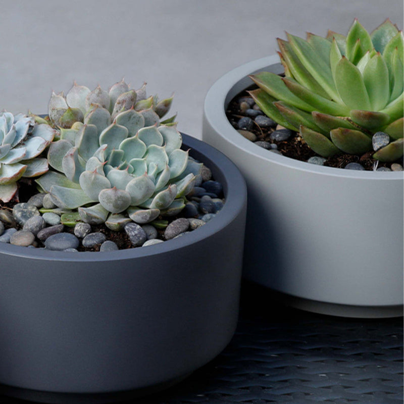 7 inch Charcoal Fiberstone Ceramic Pot