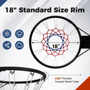 18" Basketball Rim Heavy Duty Wall Mounted Basketball Rim Goal Replacement by LJGDeals