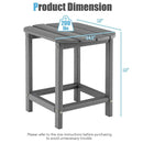 18 Inch Weather Resistant Side Table for Garden Yard Patio by LJGDeals