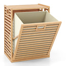 18 Gal Bamboo Tilt-out Laundry Hamper with Removable Fabric Bin-Natural by LJGDeals