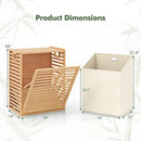 18 Gal Bamboo Tilt-out Laundry Hamper with Removable Fabric Bin-Natural by LJGDeals