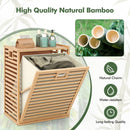18 Gal Bamboo Tilt-out Laundry Hamper with Removable Fabric Bin-Natural