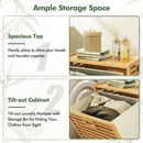 18 Gal Bamboo Tilt-out Laundry Hamper with Removable Fabric Bin-Natural by LJGDeals
