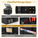 18 Gal Car Trunk Organizer with Lid 3-Compartment Portable Storage Box-Black by LJGDeals