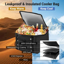 18 Gal Car Trunk Organizer with Lid 3-Compartment Portable Storage Box-Black by LJGDeals