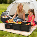 18 Gal Car Trunk Organizer with Lid 3-Compartment Portable Storage Box-Black by LJGDeals