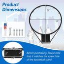 18 Inch Basketball Rim Goal Replacement with All Weather Net and Mounting Hardware by LJGDeals
