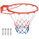 18 Inch Basketball Rim Goal Replacement with All Weather Net and Mounting Hardware by LJGDeals