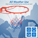 18 Inch Basketball Rim Goal Replacement with All Weather Net and Mounting Hardware