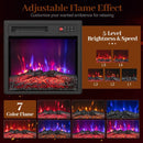 18 Inch Electric Fireplace Insert with Remote Control and 7 Realistic Flame Colors by LJGDeals