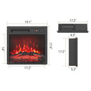 18 Inch Electric Fireplace Insert with Remote Control and 7 Realistic Flame Colors by LJGDeals