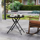 18 Inch Folding Side Table Patio Round Compact Coffee Table by LJGDeals