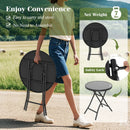 18 Inch Folding Side Table Patio Round Compact Coffee Table by LJGDeals