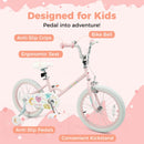 Kids Bike 12-18 Inch with Training Wheels - Pink Stars & Moon