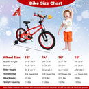 Kids Bike 12-18 Inch with Training Wheels & Christmas Music