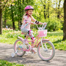 18-Inch Kids Bike Adjustable with Basket and Streamers Pink by LJGDeals