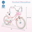 18-Inch Kids Bike Adjustable with Basket and Streamers Pink by LJGDeals