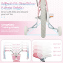 18-Inch Kids Bike Adjustable with Basket and Streamers Pink