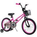 14 Inch Kids Bike Adjustable Bicycle with Front Basket for Children Aged 4-5 Years Old by LJGDeals