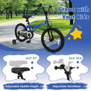 Kids Bike 14-Inch with Removable Training Wheels Navy
