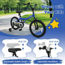 Kids Bike 14-Inch with Removable Training Wheels Navy by LJGDeals