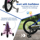 Kids Bike 14-Inch with Removable Training Wheels Navy by LJGDeals