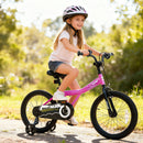 Kids Bike 14-Inch with Removable Training Wheels Pink