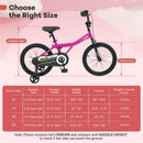 Kids Bike 14-Inch with Removable Training Wheels Pink