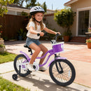 Kids Bike with Training Wheels 12-18 Inch - Purple