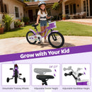 Kids Bike with Training Wheels 12-18 Inch - Purple