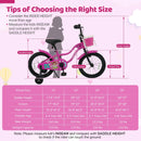 Kids Bike with Training Wheels 12-18 Inch - Magic Rose