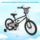 18-Inch Kids Bike with Training Wheels for Ages 4-8 by LJGDeals