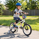 Kids Bike with Training Wheels 12-18 Inch White by LJGDeals