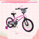 Kids Bike with Training Wheels 12-18 Inch Pink