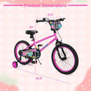 Kids Bike with Training Wheels 12-18 Inch Pink by LJGDeals