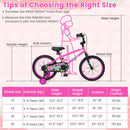 Kids Bike with Training Wheels 12-18 Inch Pink