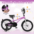 Kids Bike 18-Inch Children Training Bicycle with 2 Brake for 4-8 Years Old