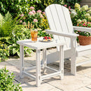 18" Adirondack Side Table with Slatted HDPE Surface by LJGDeals