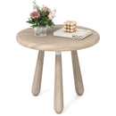 18 Inch Outdoor Mahogany Wood Side Table with Thickened Board by LJGDeals
