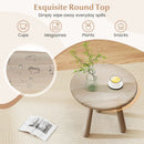 18 Inch Outdoor Mahogany Wood Side Table with Thickened Board by LJGDeals