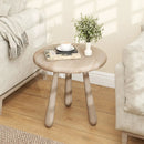 18 Inch Outdoor Mahogany Wood Side Table with Thickened Board by LJGDeals