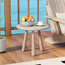 18 Inch Outdoor Mahogany Wood Side Table with Thickened Board by LJGDeals