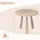 18 Inch Outdoor Mahogany Wood Side Table with Thickened Board by LJGDeals