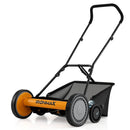 18 Inch Push Reel Lawn Mower 4-Position Adjustable with Removable Grass Catcher by LJGDeals