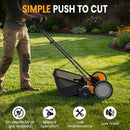 18 Inch Push Reel Lawn Mower 4-Position Adjustable with Removable Grass Catcher by LJGDeals