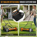 18 Inch Push Reel Lawn Mower 4-Position Adjustable with Removable Grass Catcher by LJGDeals