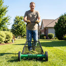 18 Inch Push Reel Lawn Mower 4-Position Adjustable with Removable Grass Catcher by DirectDeals