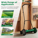 18 Inch Push Reel Lawn Mower 4-Position Adjustable with Removable Grass Catcher by LJGDeals