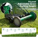 18 Inch Push Reel Lawn Mower 4-Position Adjustable with Removable Grass Catcher by LJGDeals